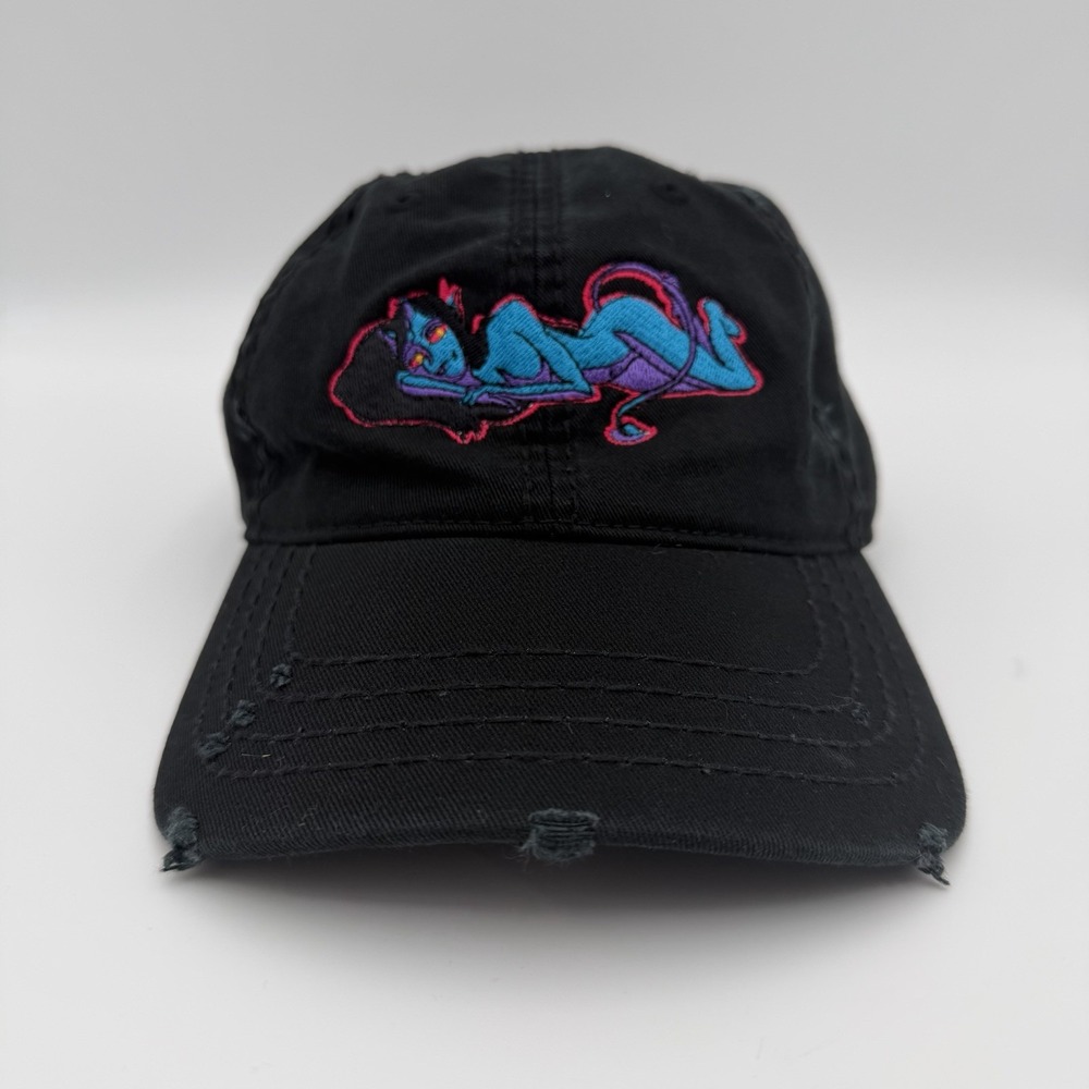 Goth hat hot demon girl Otto Cap one size fits most adult distressed Alt unisex